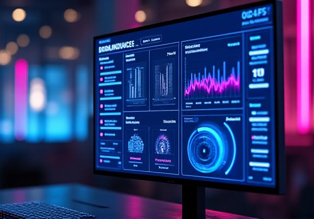 Modern AI-powered business dashboard interface display