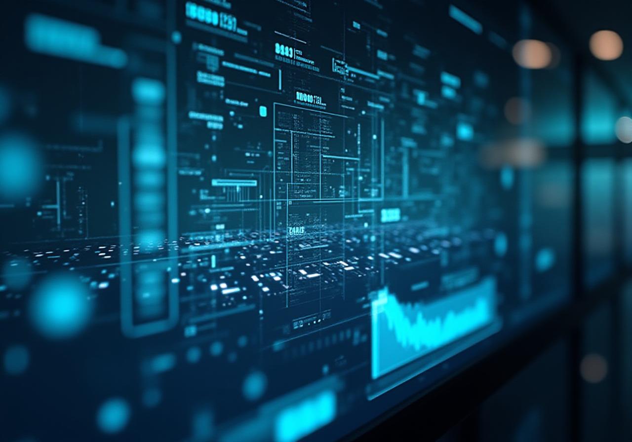 Futuristic AI Dashboard with node connections